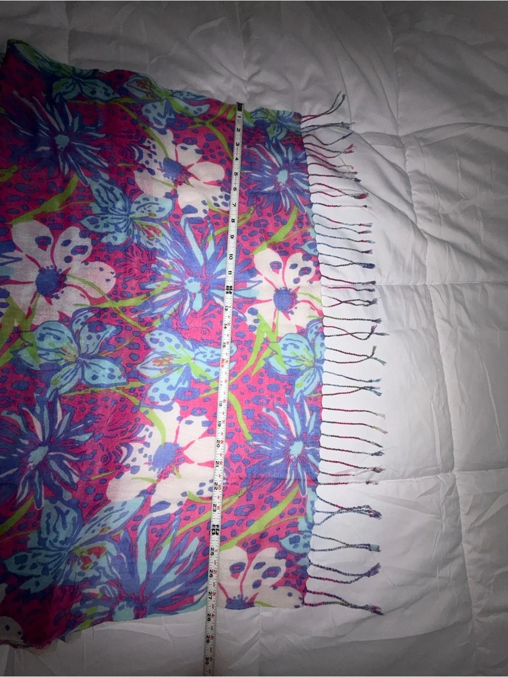 Lilly Pulitzer Murfee large In The Garden Pop Pink scarf wrap 78x27 cat faces